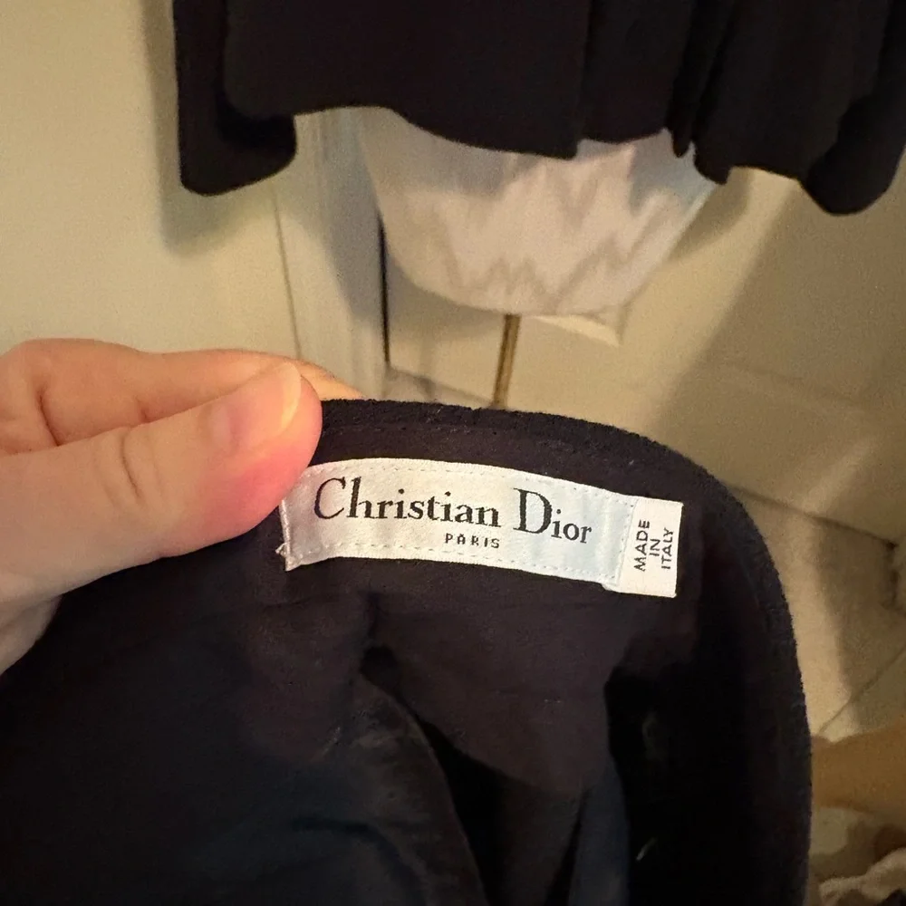 Dior Black Tailored Blazer Classic Suit crepe 8-10 $5200